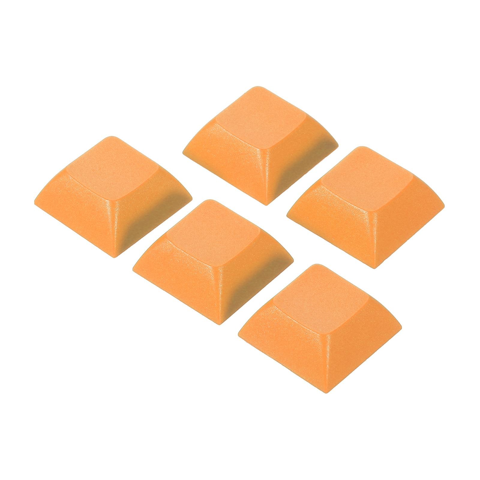 1U Blank Keycaps 5 Pack MX Keyboard Replacement Universal PBT Mechanical Orange