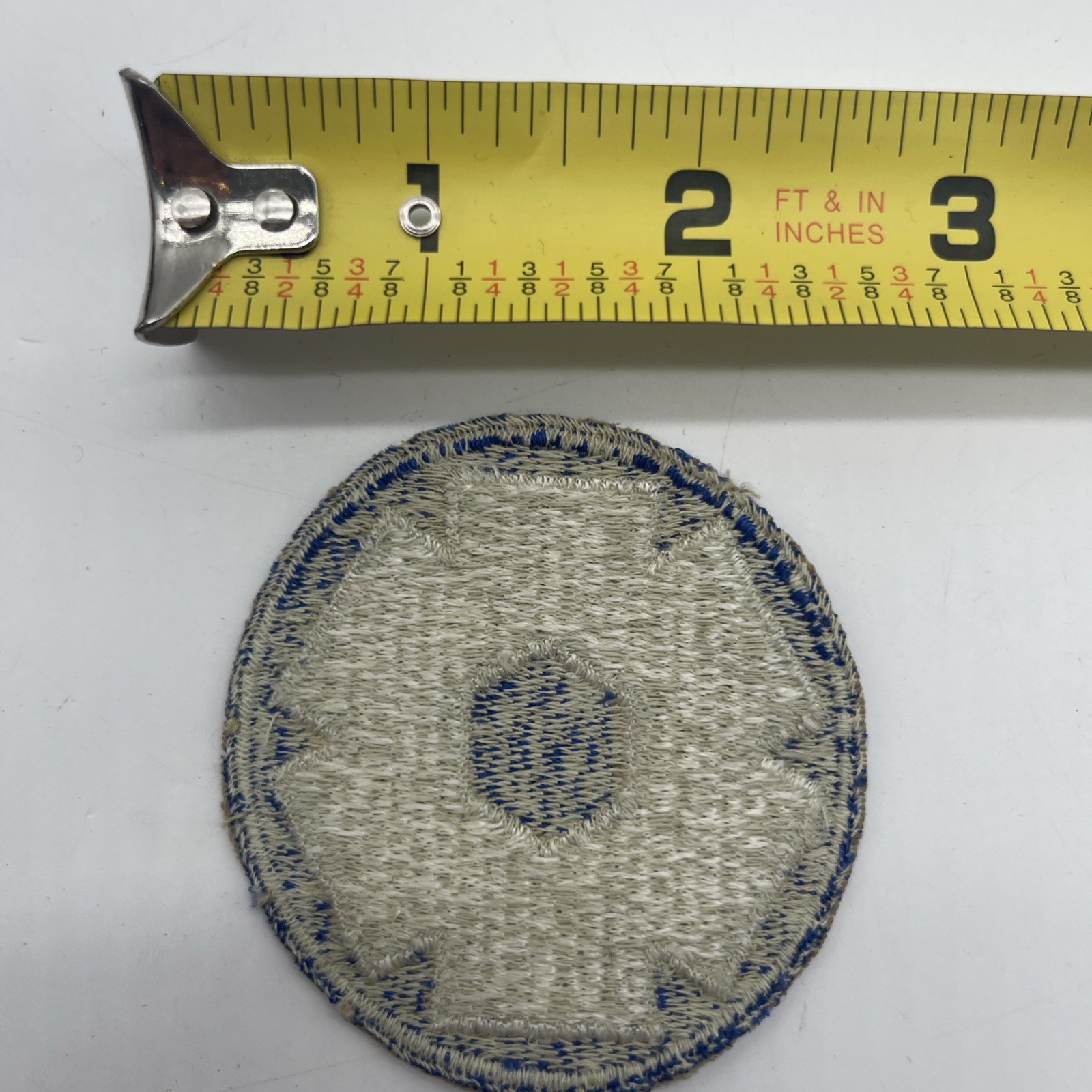U.S. Military 6th Service Command Patch Insignia ~2” Round Blue White Cut