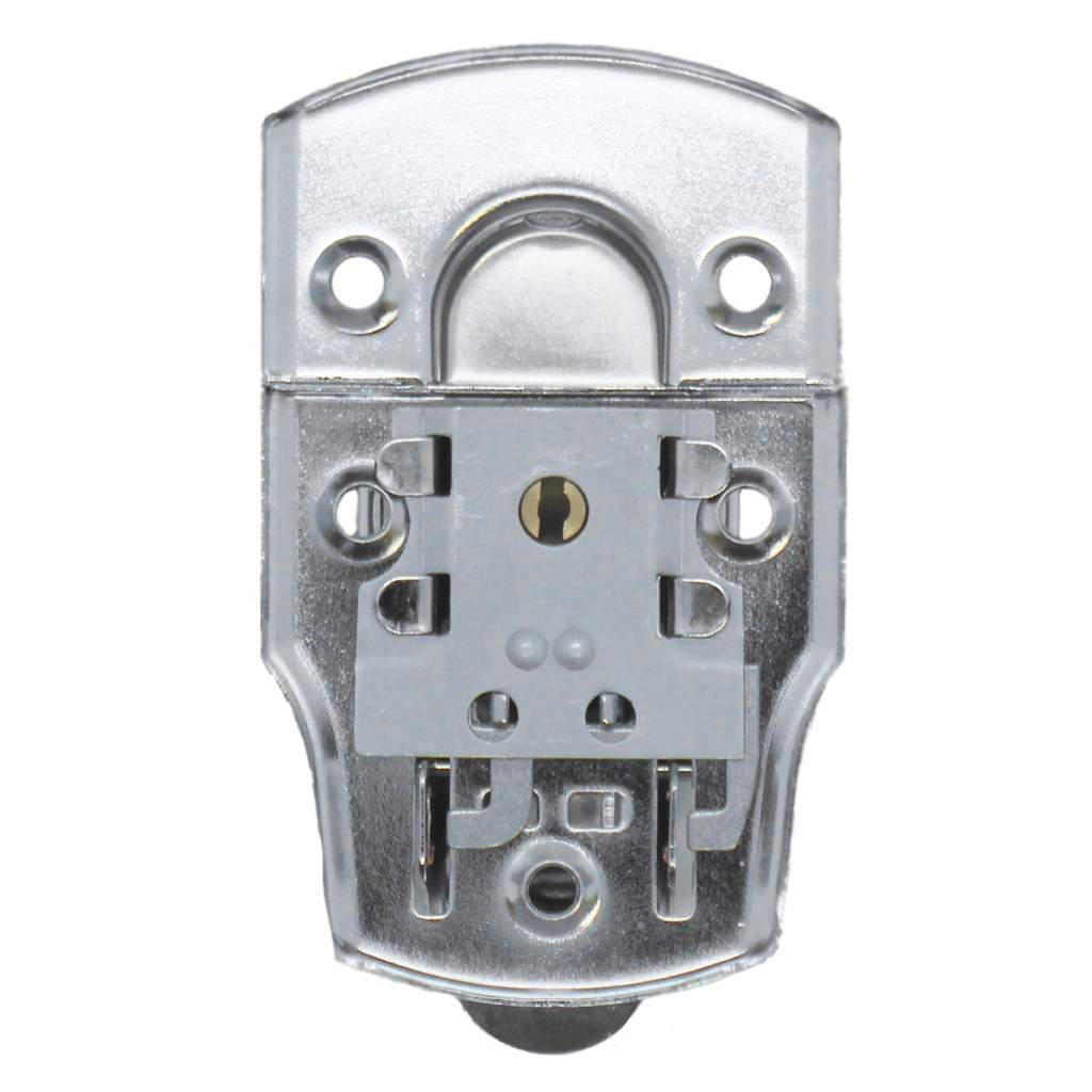 Mid-Size Lockable Briefcase Style Latch with Keys Nickel Plated