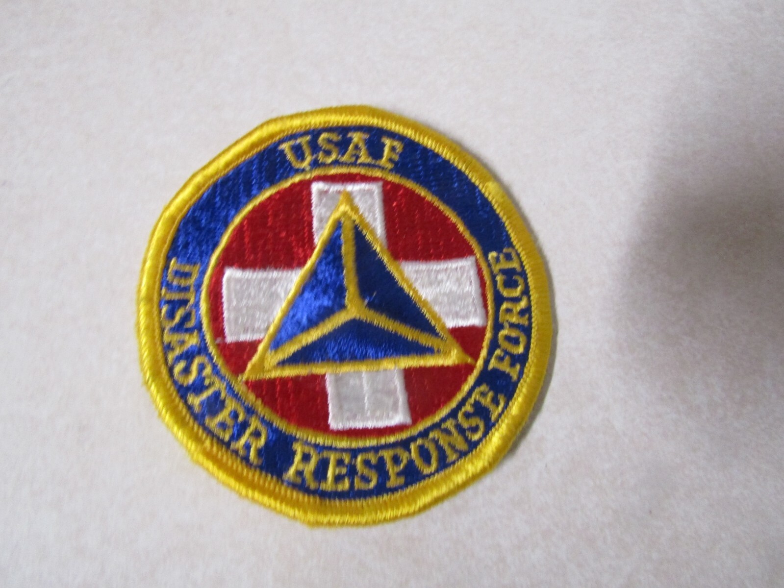 MILITARY PATCH SEW 3 INCHES ROUND USAF DISASTER RESPONSE FORCE AIR FORCE