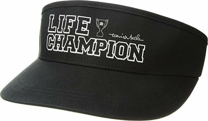 $30 TravisMathew Men's The Lifer Golf Visor, Black, One Size