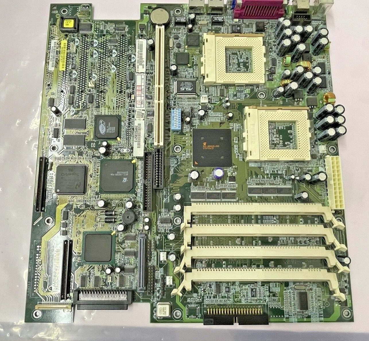 * SALE * HP ASUS TR-DLSR DUAL TUALATIN S370 MB VGA SCSI DUAL LAN OEM HP RM1MBRK