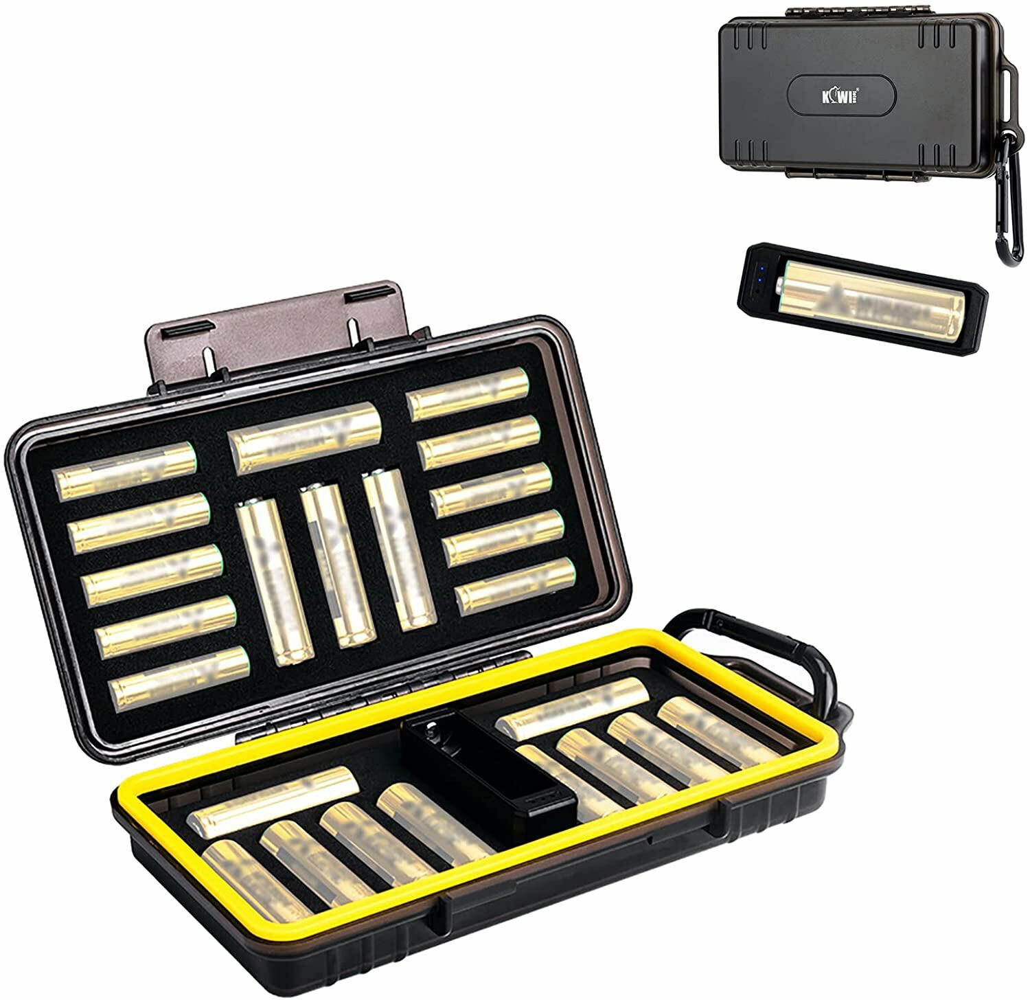 AA AAA 18650 Battery Hard Case Holder Storage Organizer Box with Battery Tester