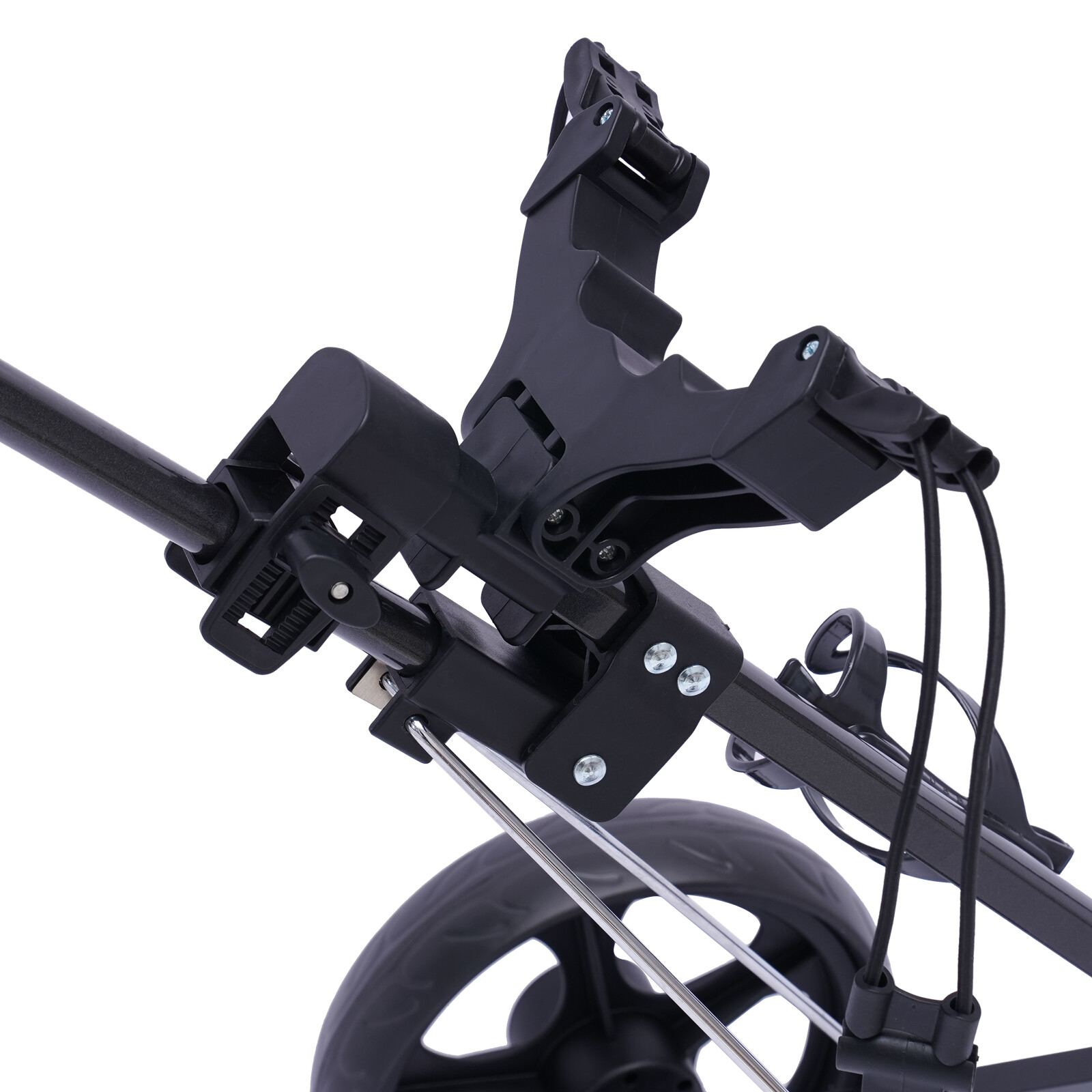 3 Wheel Golf Push Cart Folding Golf Walking Push Cart Roller Golf Bag Holder