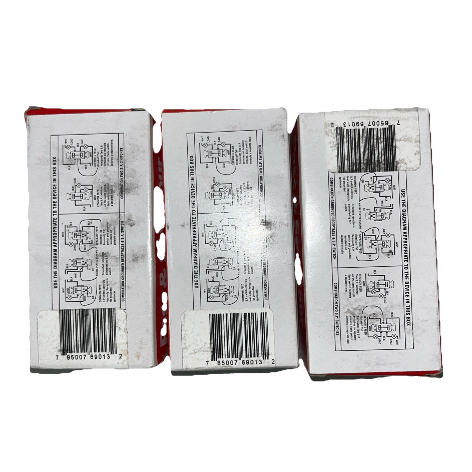 PASS & SEYMOUR 690-WG PIGGYBACK SWITCH W/ (2) 1-POLE SWITCHES, 15A, 125V, WHITE