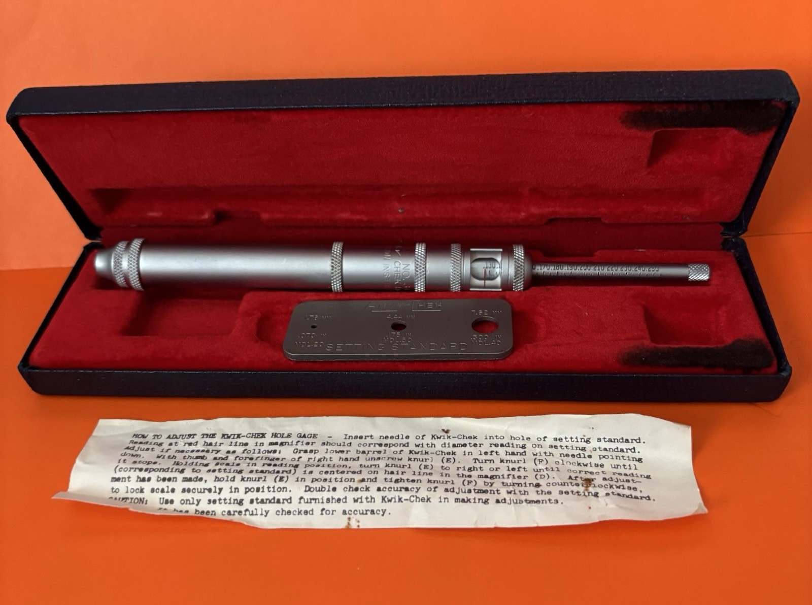 Datcon Instrument USA Kwik Check Hole Diameter Gauge Hard Case