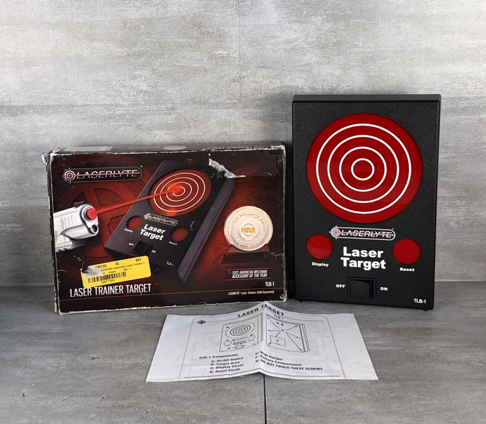 LaserLyte TLB-1 Laser Trainer Target Dry-Firing L.E.D. Reactive Working READ