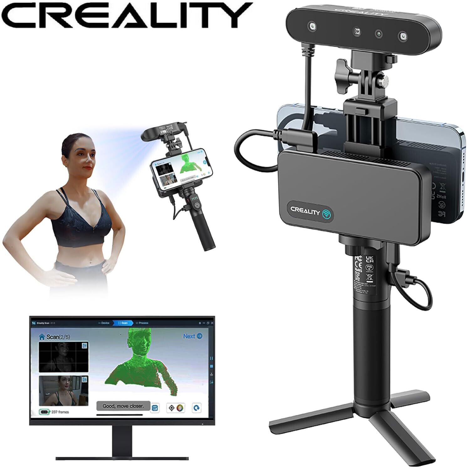 Creality CR-Scan Ferret Pro 3D Scanner Wfi6 Wireless High Quality&Fast Scanning