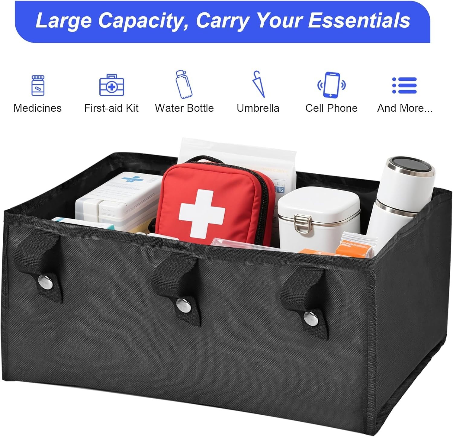 Under Seat Rollator Bag, Walker Basket, Storage for Essentials