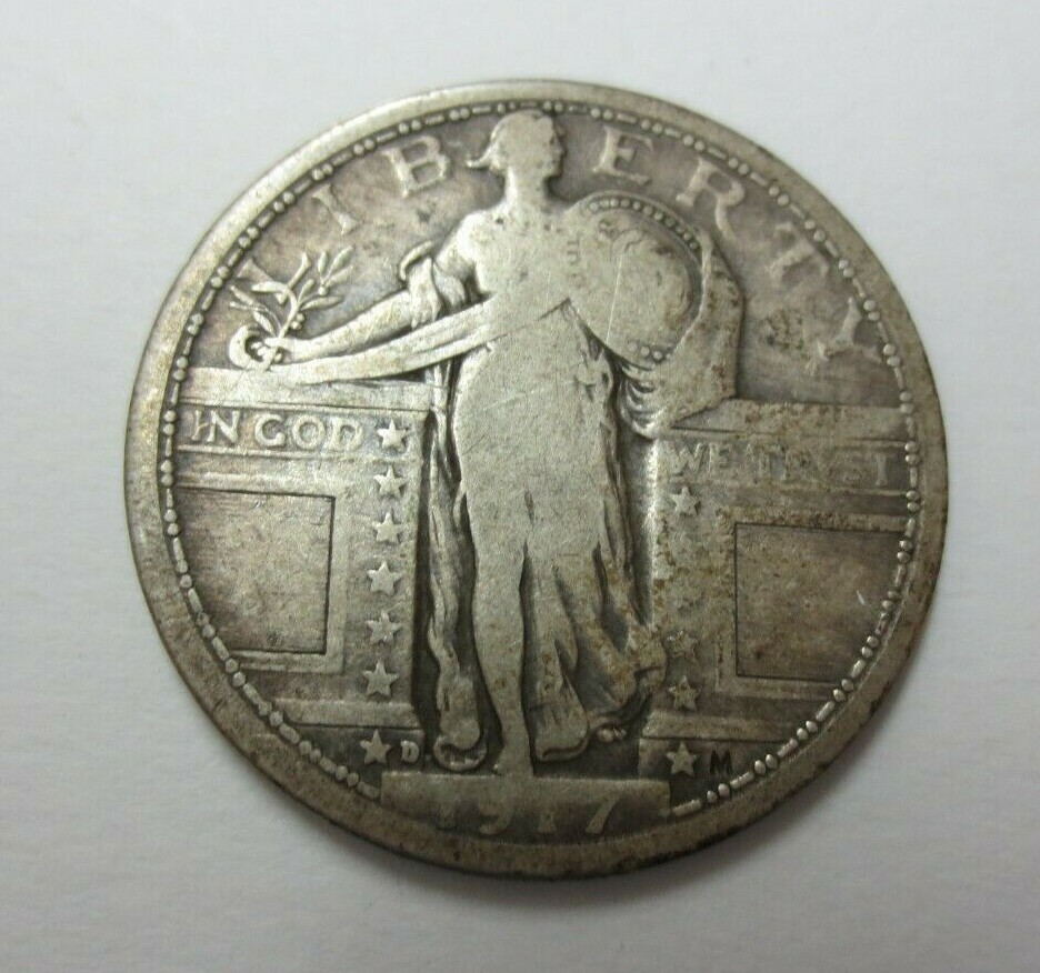 1917-D (Type 1) Standing Liberty Quarter CIRC