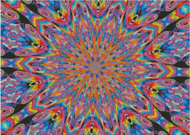 Grateful Dead Abstract Art Counted Cross Stitch CHART  #23-112