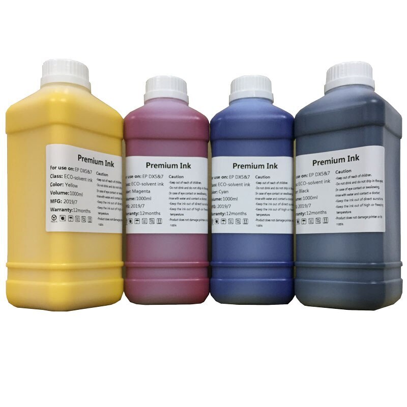 1000ML Eco-Solvent Ink For Epson/Roland/Mimaki/Mutoh Printhead 1set