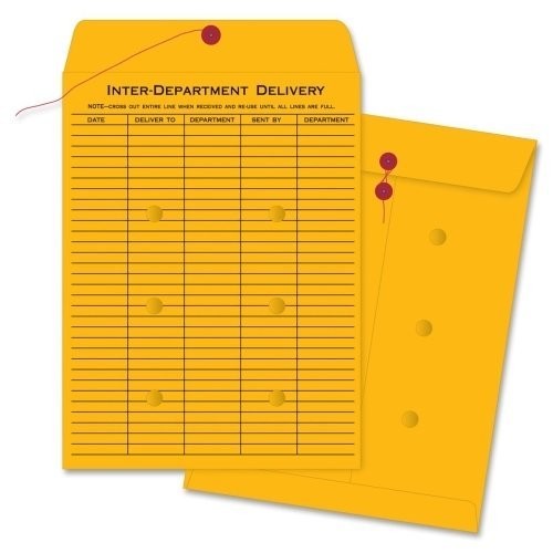 Business Source BSN04546 Interdepartmental Envelope 10"x15" Kraft 100/box