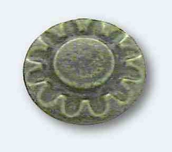 1-1/2" Ceramic Flower Knob Satin Glazed Slate Green Stoneware