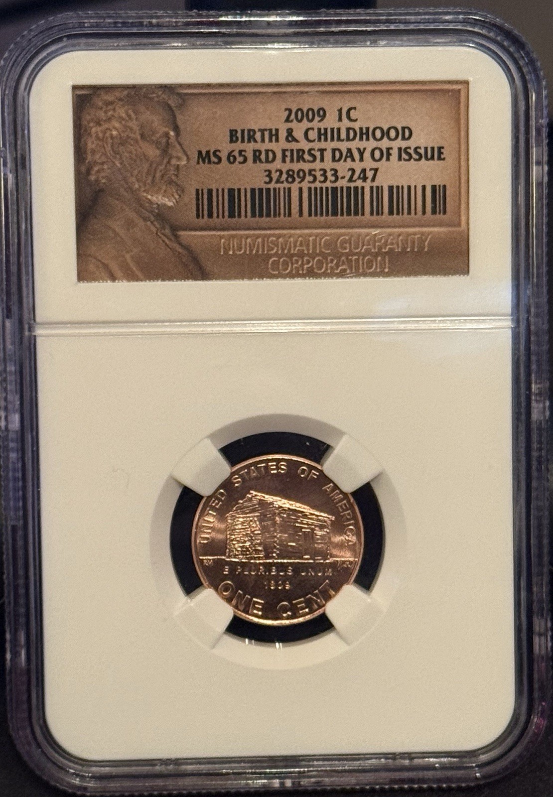 2009 Lincoln Birth & Childhood 1 Cent Penny NGC MS65 RD First Day Of Issue