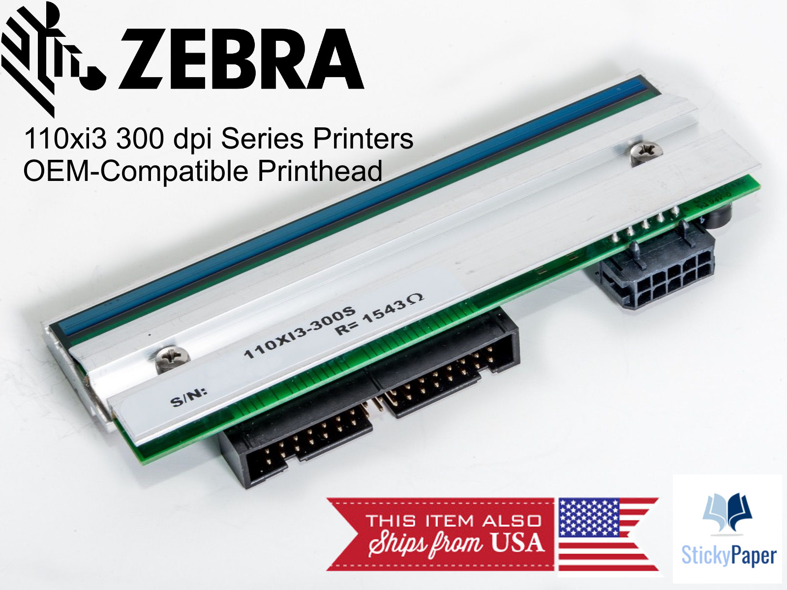 Zebra 110XI3 300 dpi Printhead (G41001M) USA Stocked & Shipped!
