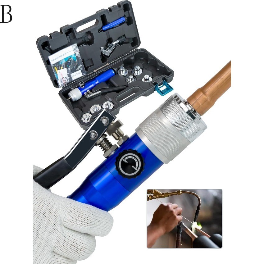 AMZCNC Hydraulic Tube Expander Compact Swaging Tool Kit with Tube Cutter BLLT