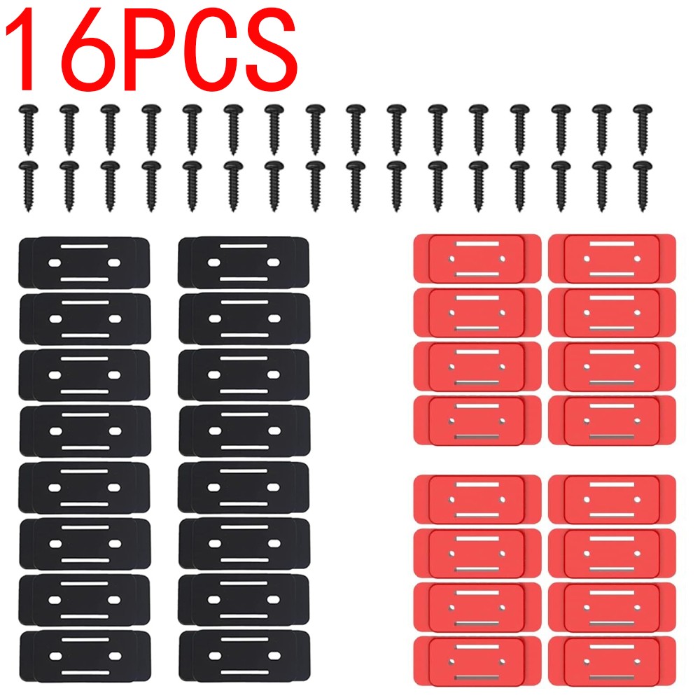 16PACK Feet Mounting System, Mounting Feet for Milwaukee Packout Black/Red