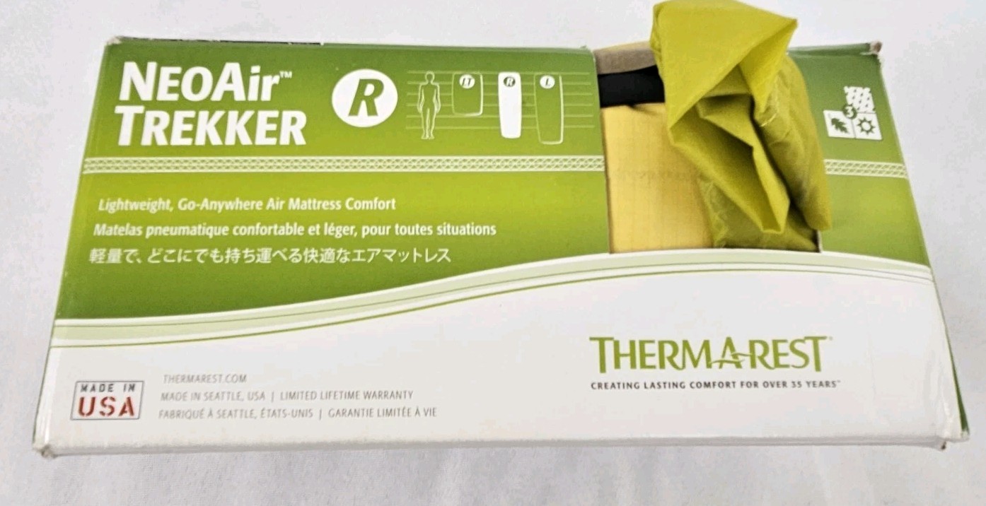 Thermarest NeoAir Trekker SV Sleep Gear Backpacking Mattress Air Pad Green NIB