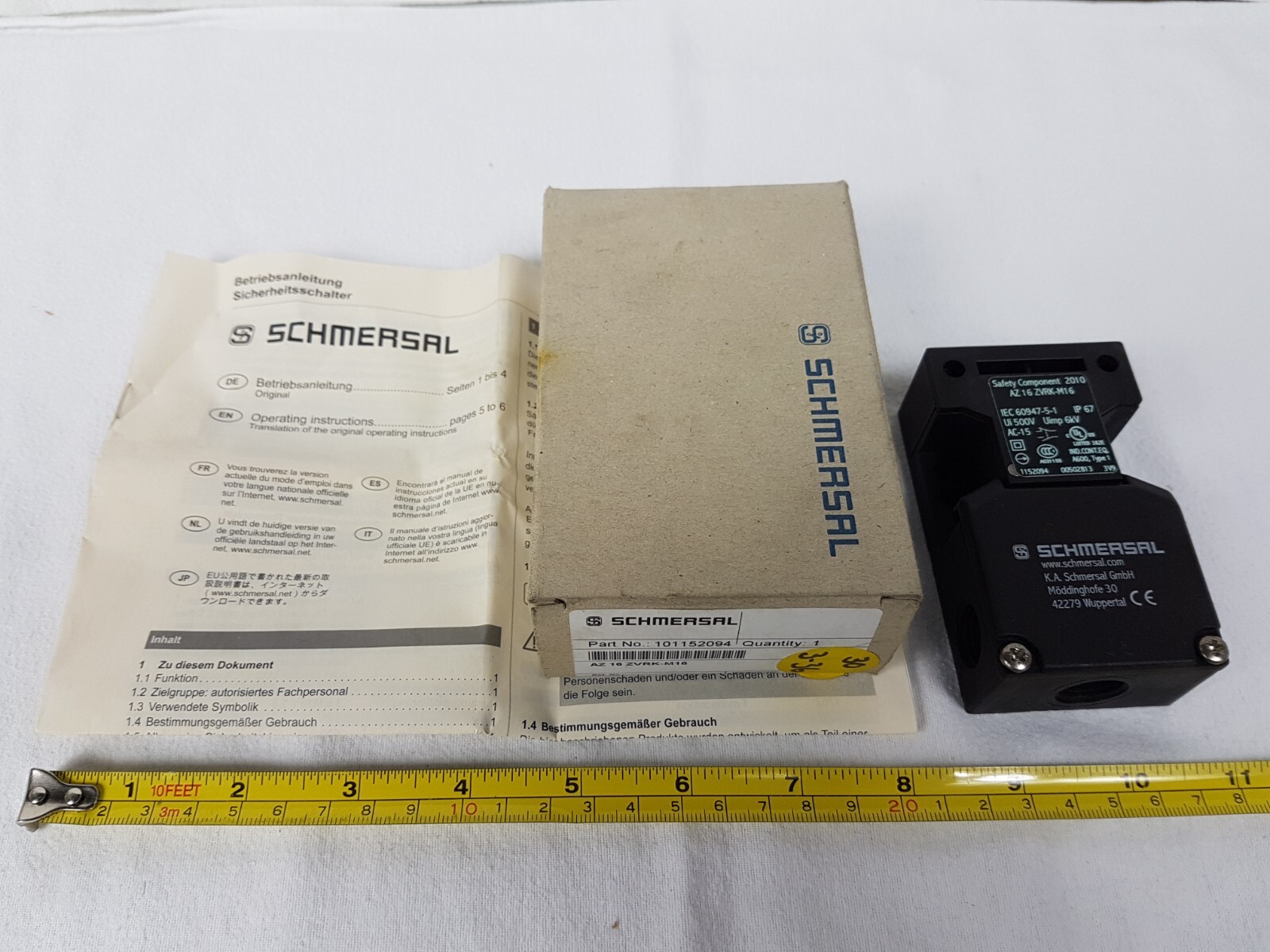 Schmersal AZ16-ZVRK-M16 Safety Interlock Switch 101152094 - Unused