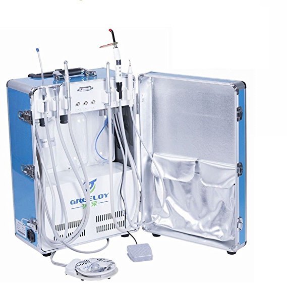 Greeloy 600W Dental Delivery Unit with Air Compressor All in One 4 Hole GU-P206