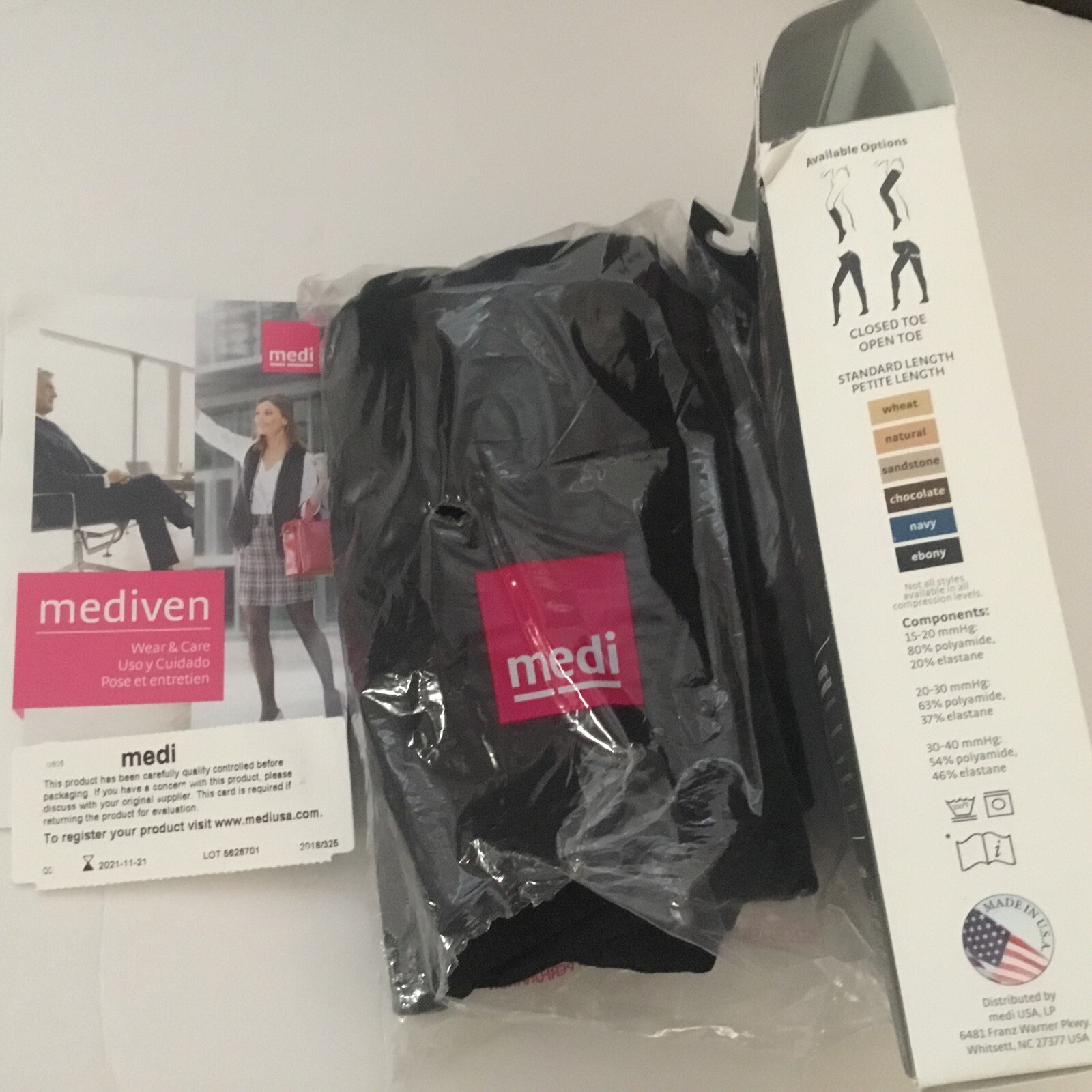 Medivan compression stockings New ebony size VI free ship