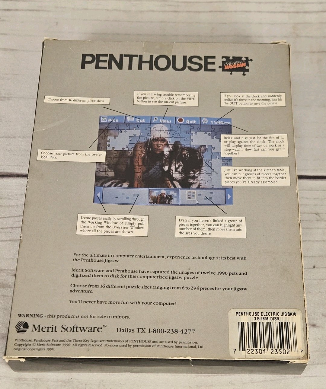 Penthouse Electric Jigsaw Puzzles Original IBM Software By Merit Software 1990