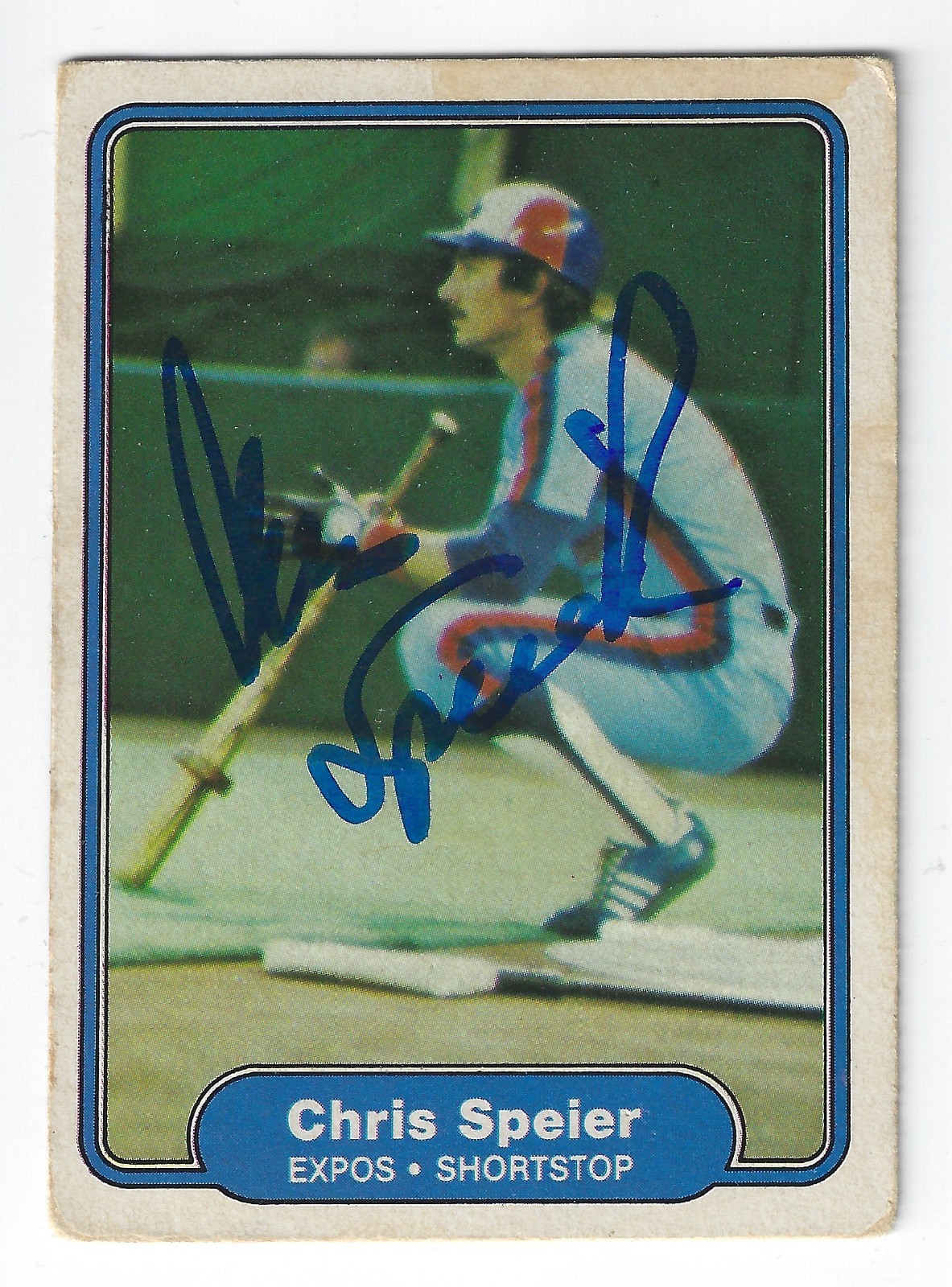 CHRIS SPEIER MONTREAL EXPOS SIGNED CARD CUBS GIANTS MINNESOTA TWINS CARDINALS