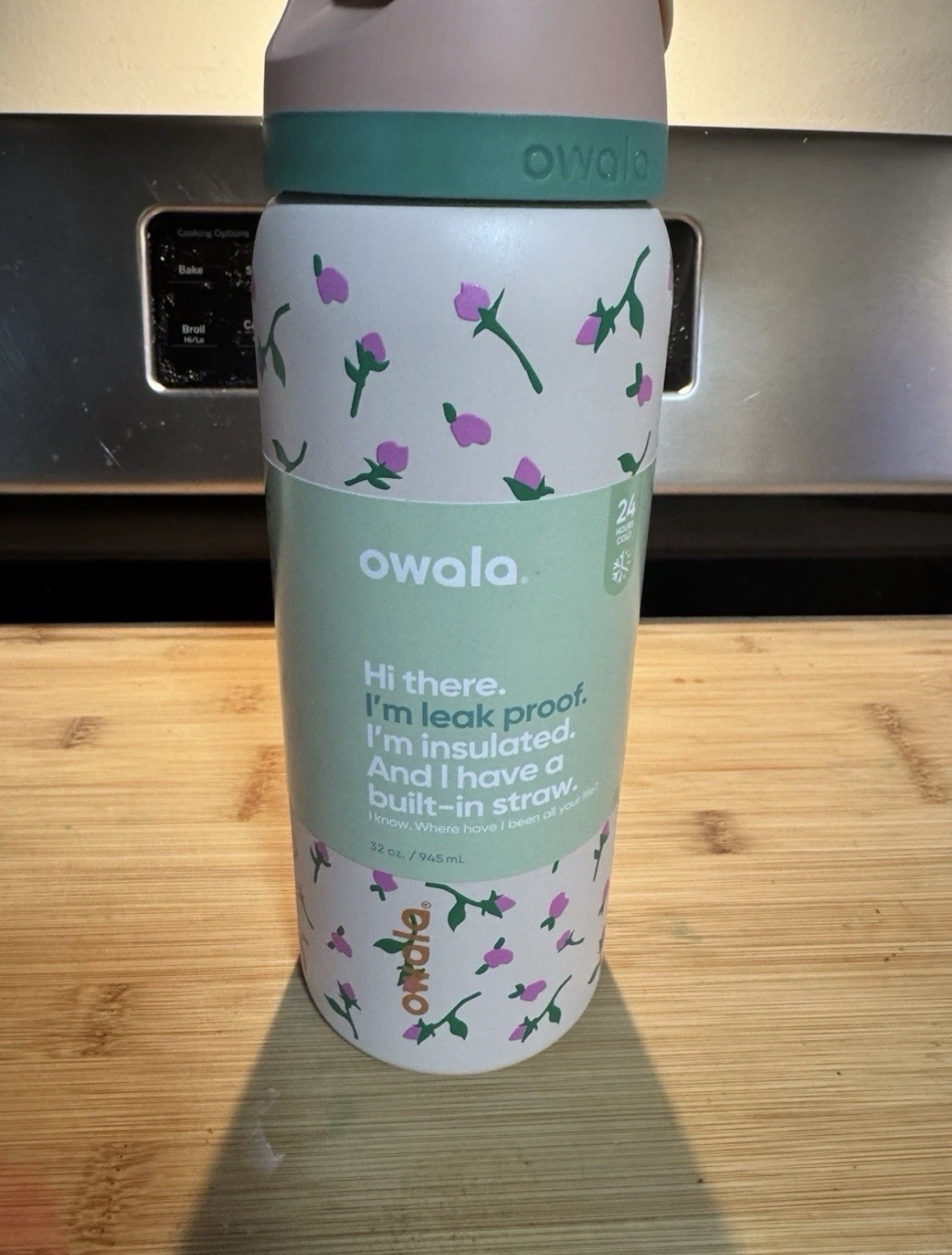 Owala FreeSip Stainless Steel Water Bottle 32oz Tea Time