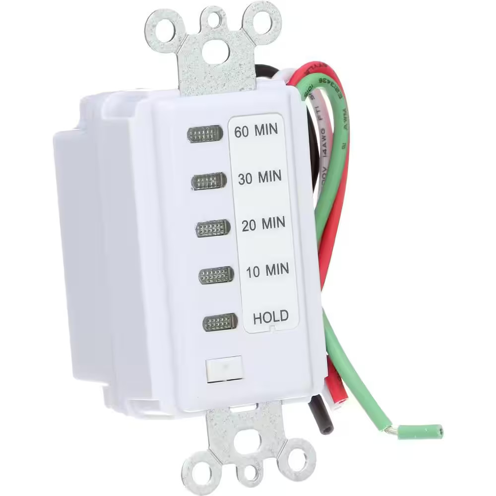 Electric 60 Min In-Wall Countdown Timer - White