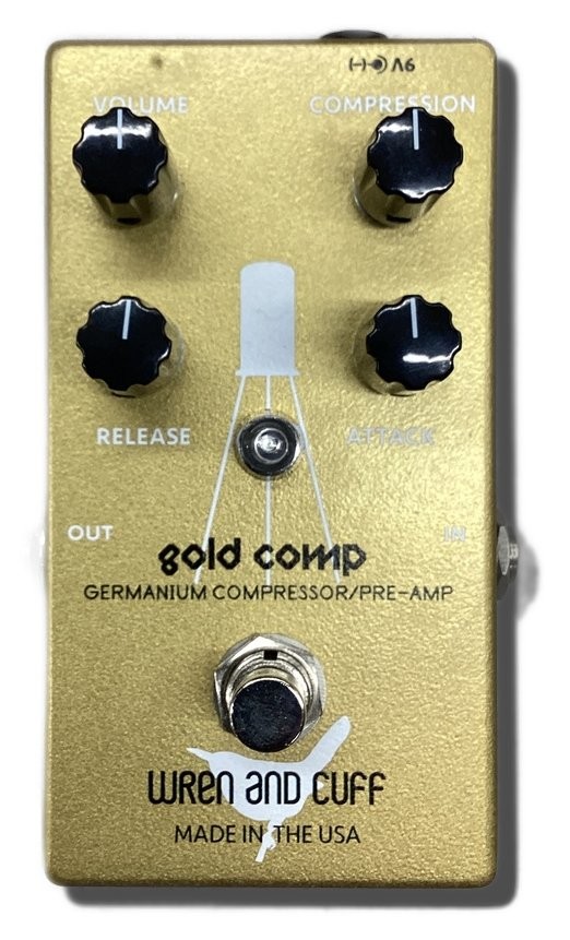 Wren and Cuff Creations Gold Compressor Pedal 5803 Tested & Works
