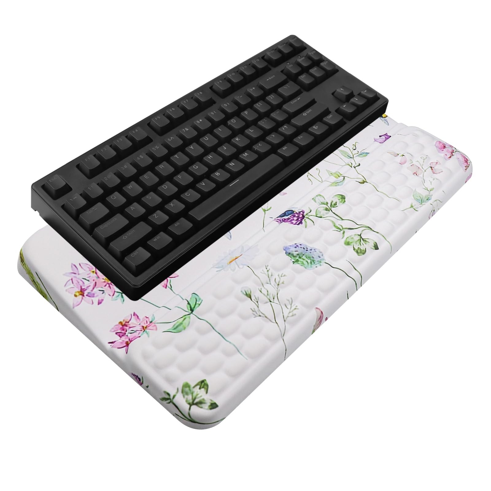 Computer Keyboard Stand with Wrist Rest Ergonomic Tilted Keyboard Holder - Ke...