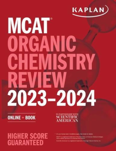 MCAT Organic Chemistry Review 2023-2024: Online  Book (Kaplan Test Prep) - GOOD