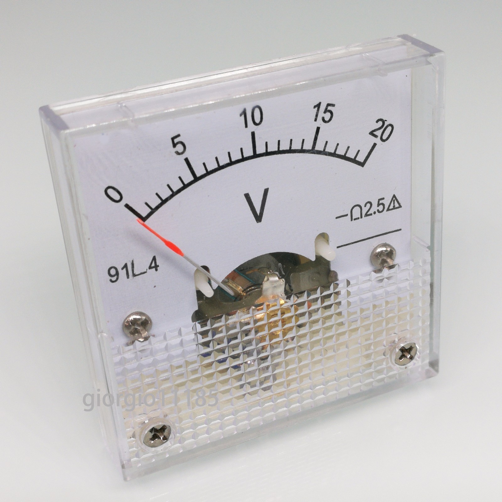 AC 0 ~ 20V Square Analog Volt Pointer Needle Panel Meter Voltmeter 91L4