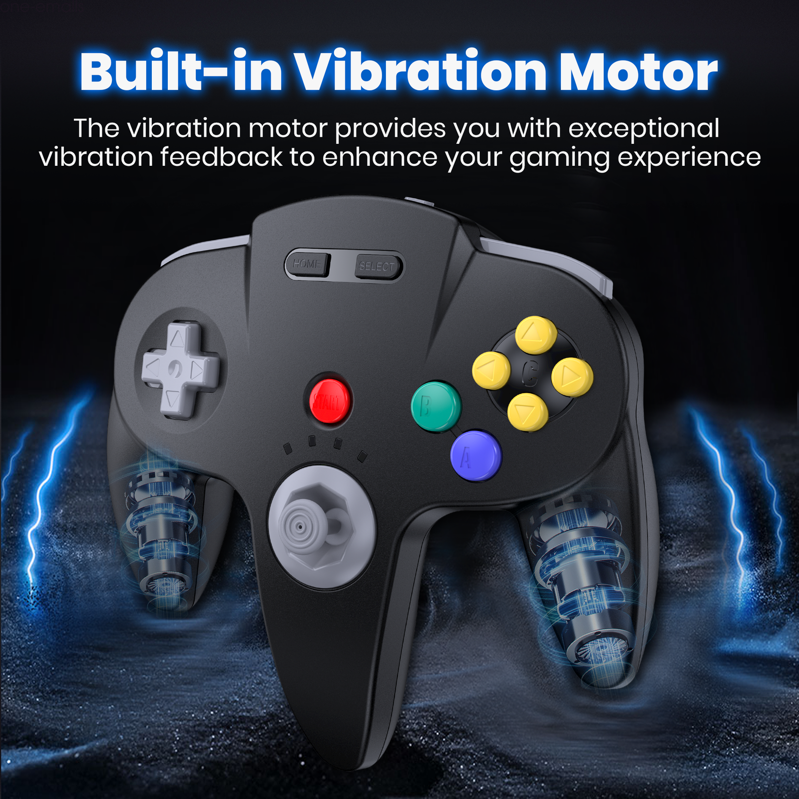 For Nintendo64 Console Wireless N64 Gamepad Rechargeable Controller w/Rumble Pak