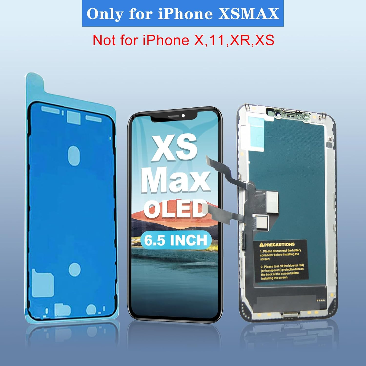 for Iphone XS MAX Screen Replacement OLED [NOT LCD] 6.5 Inch Display FHD Digitiz