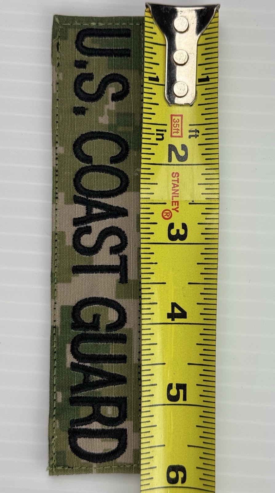 USGI Coast Guard Green Digital Camo Branch Tape Patch w/Hook Attachment EUC