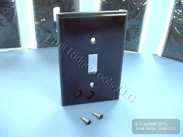 Leviton 80501 Brown 1-Gang Toggle Switch Plastic Midway Wallplate Covers 5-pack