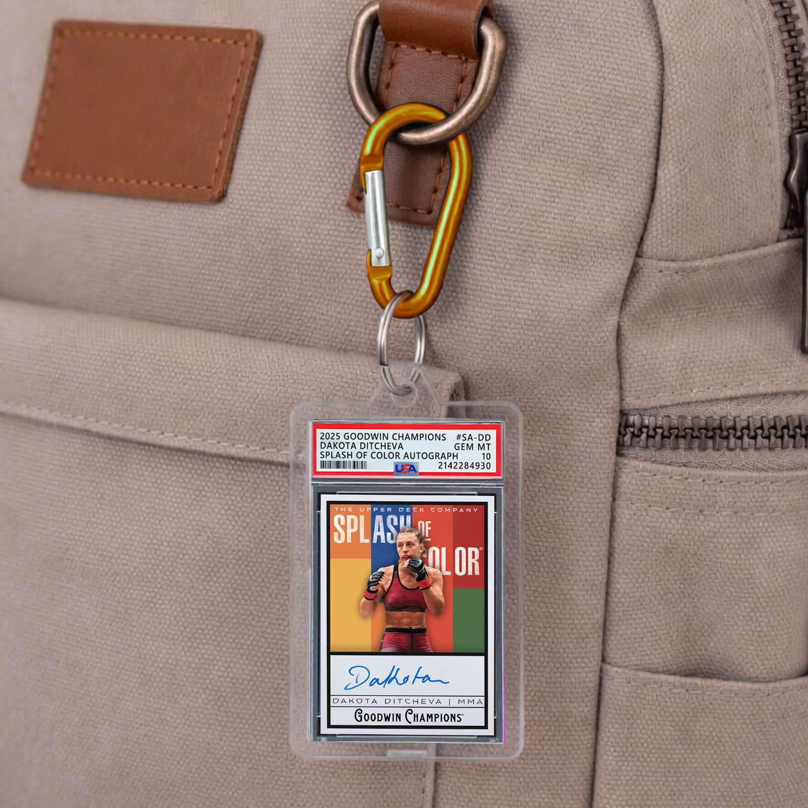 Dakota Ditcheva, UD Goodwin Champions Auto #SA-DD | Mini ƤSA 10 Keychain