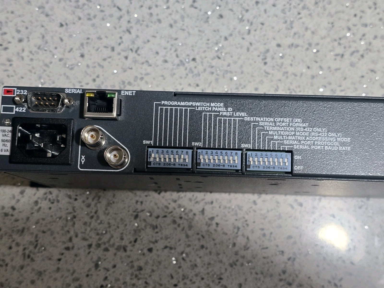 Harris RCP-16X4P Rackmount Remote 16x4 Programmable Crosspoint Pushbutton Panel