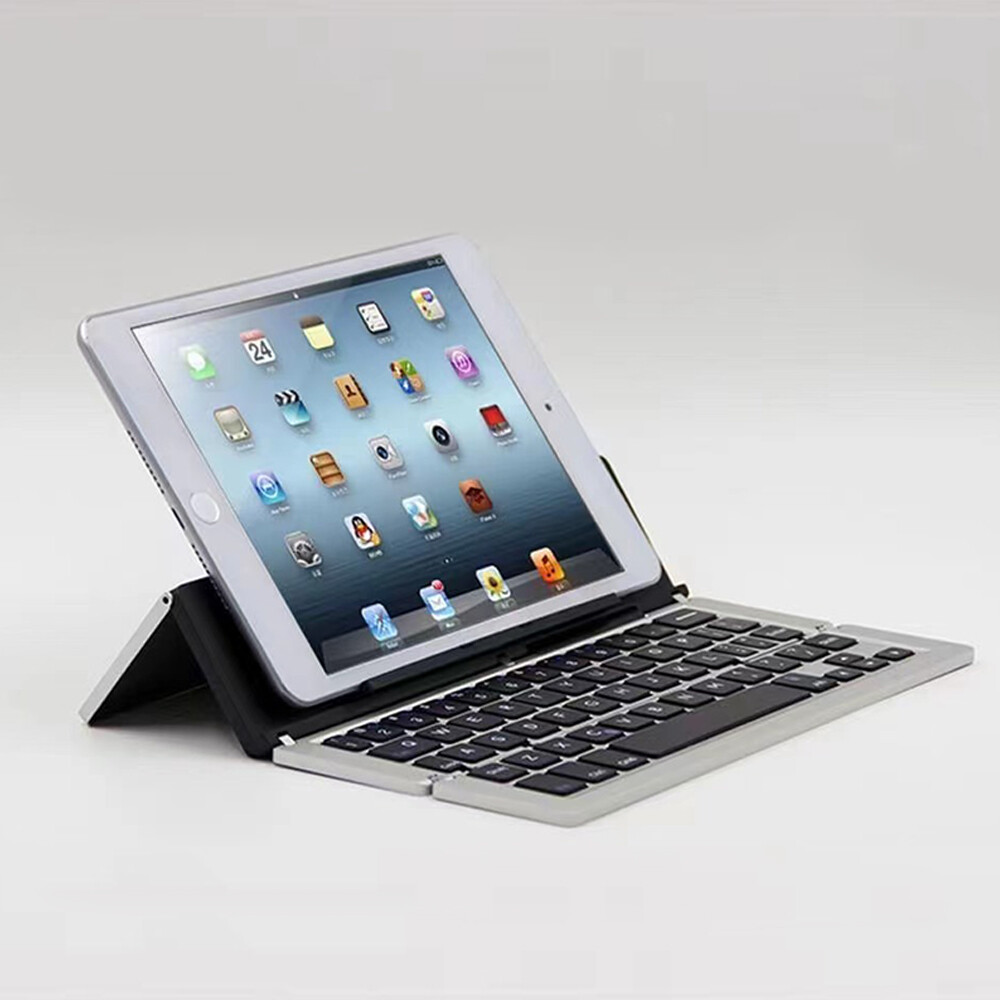Supportable Rechargeable foldable Wireless Bluetooth keyboard for PC ipad Mac