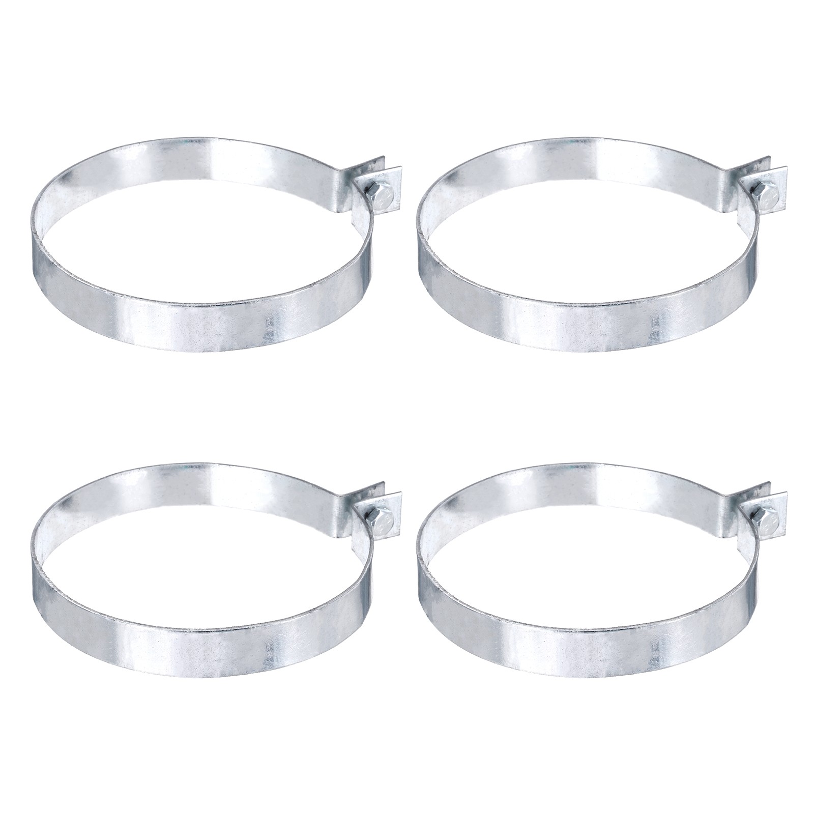 4Pcs Brace Bands, Galvanized Steel Chain Link Fence Bands for 5-15/32" Post
