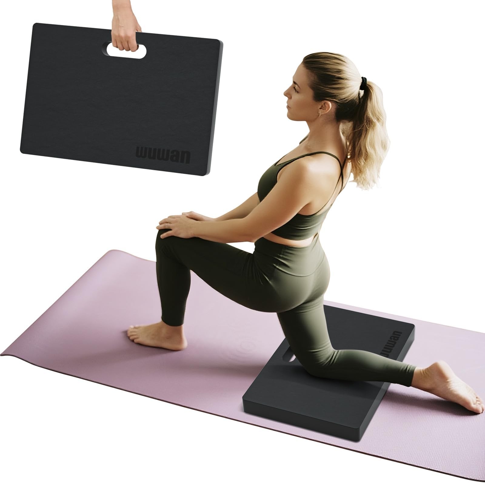 Yoga Kneeling Mat 1.5 Inch Thick Knee PushUps Plank Support Elbow Cushion