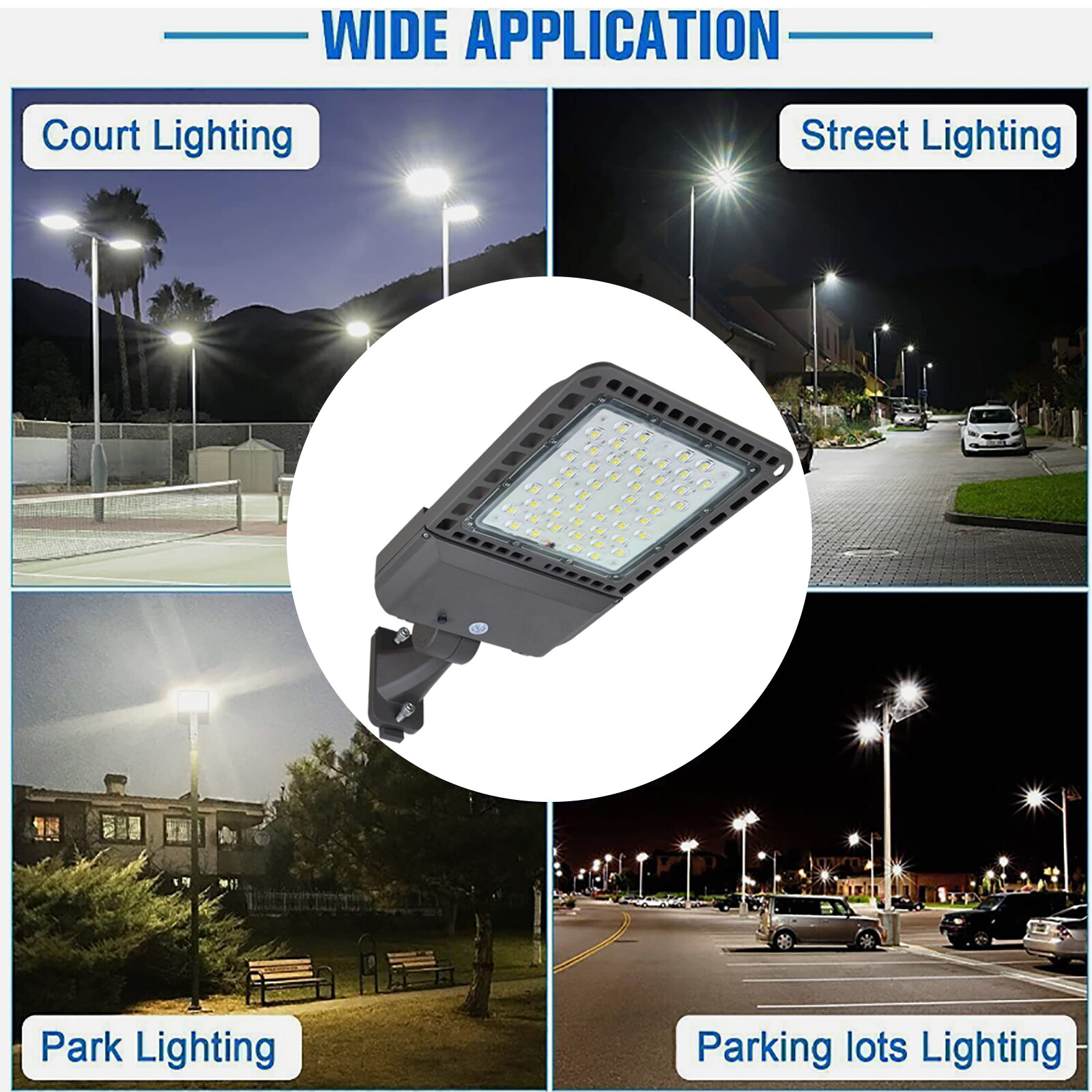 LED Parking Lot Light - 200W Street Lights Dusk to Dawn Outdoor Lighting 3 PACK