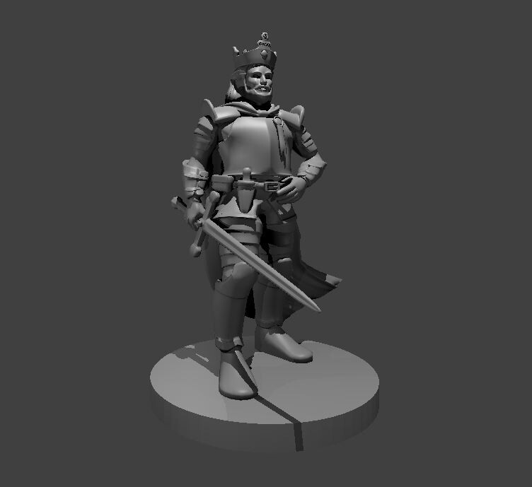 King Royal Crown Commoners & NPCs 28mm Scale DND D&D Tabletop Mini