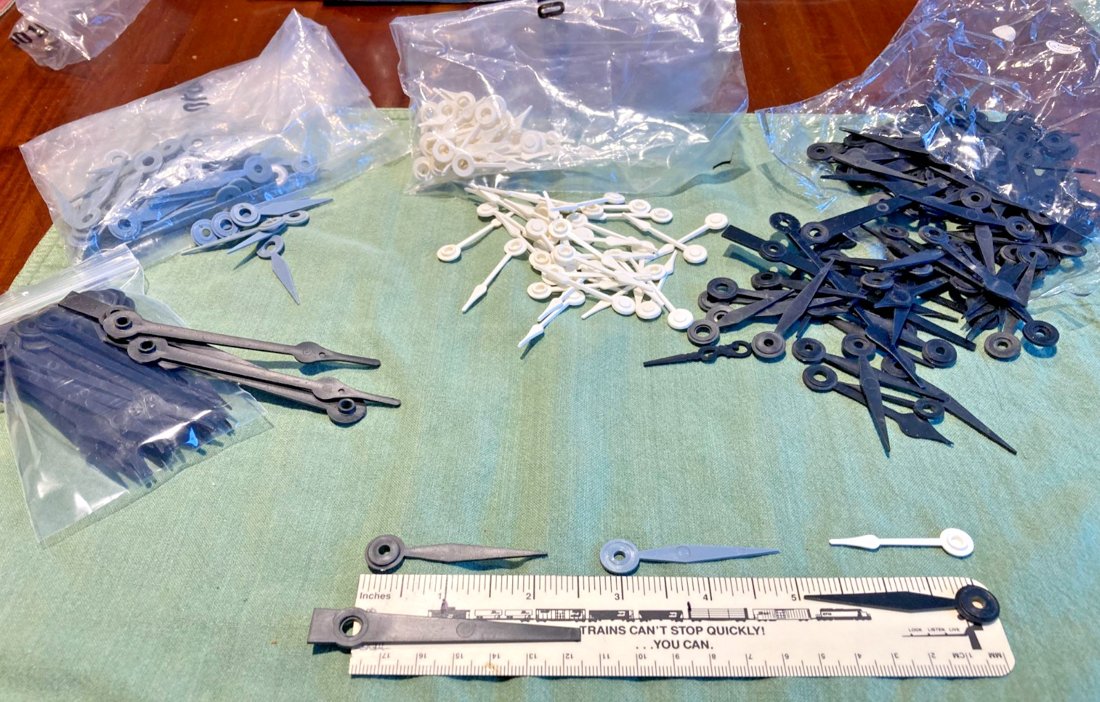 OVER 400 PLASTIC CLOCK HANDS for SCRAPBOOKING! GREAT DEAL!!