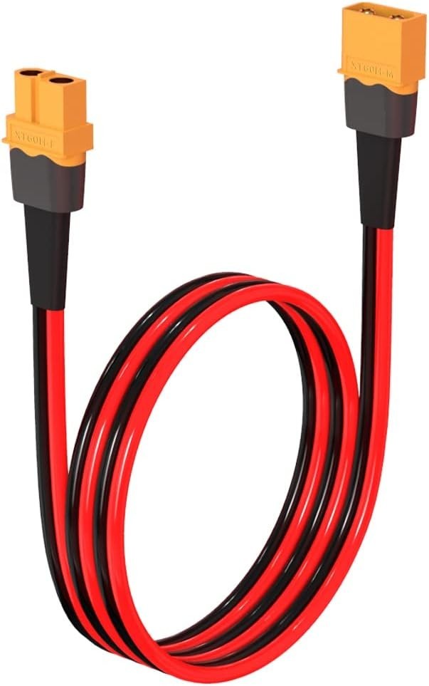 2FT XT60 Extension Cable - High-Quality Tinned Copper Connector for RC Battery