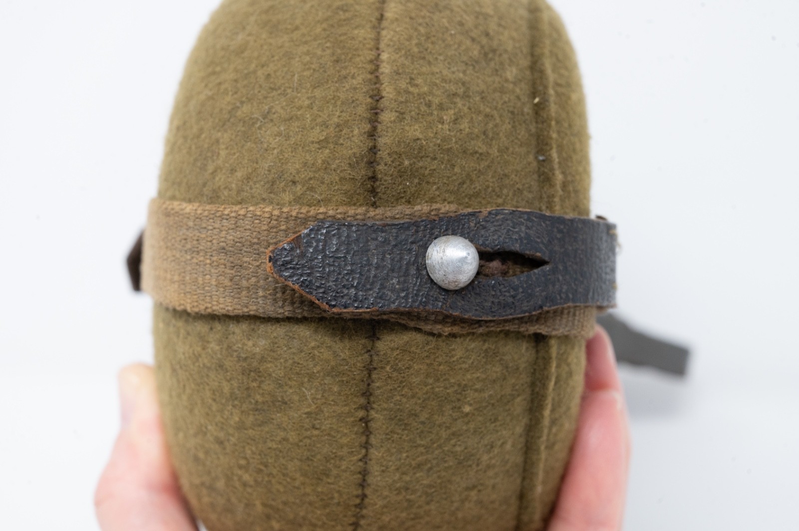 RARE Original German WWII Canteen with GREEN ENAMEL CUP Vintage Wehrmacht