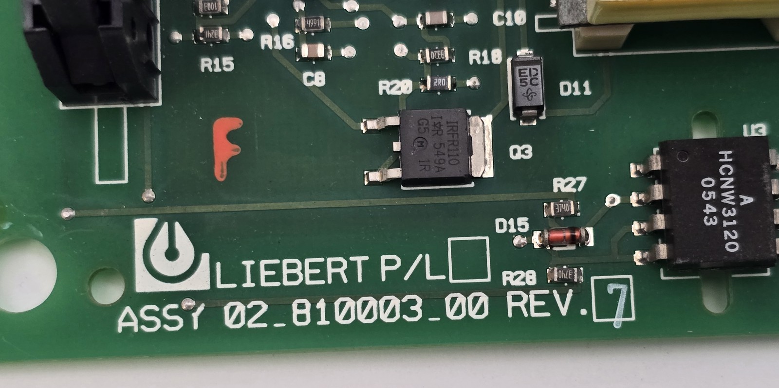 Liebert 02-810003-00 Control Circuit Board REV 7 PCB Assembly UPS System