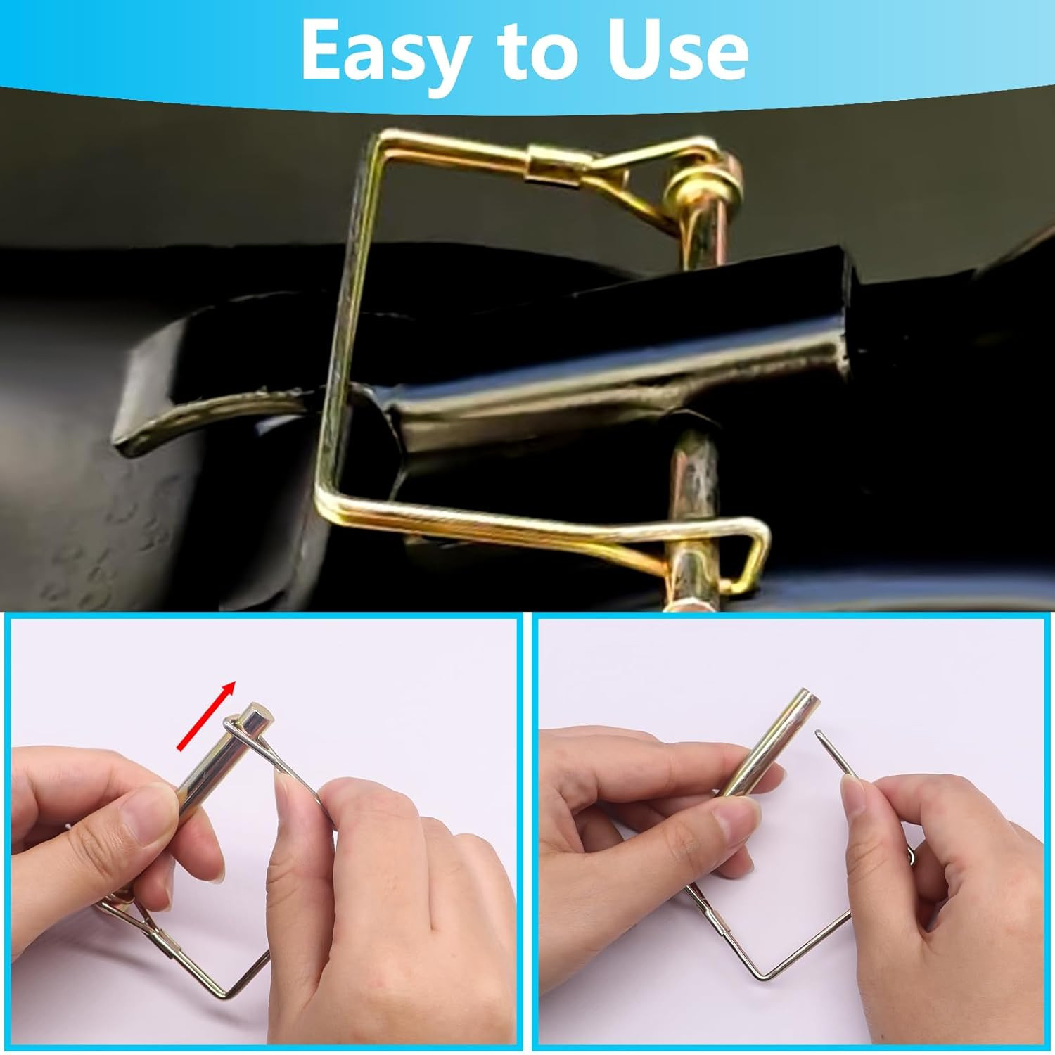 202Pcs Hitch Pins Clip Pins Assortment Kit, Heavy Duty Hitch Pins R Clip, Linch